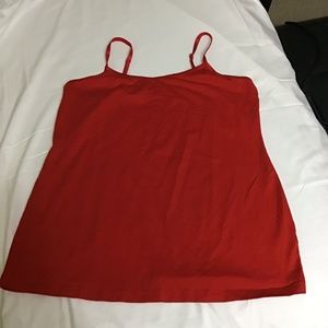 Cato Cotton Spandex Tank Red Adj Straps 14/16W